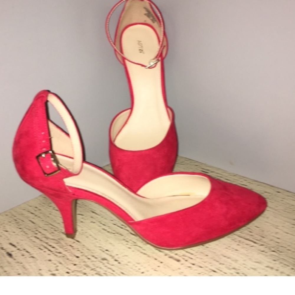 Red Suede Pumps